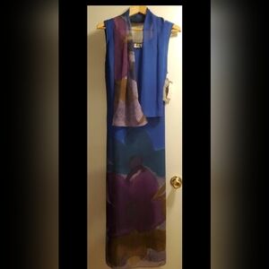 Dress And Scarf Set IFI Womens Size Medium Hecht's NEW